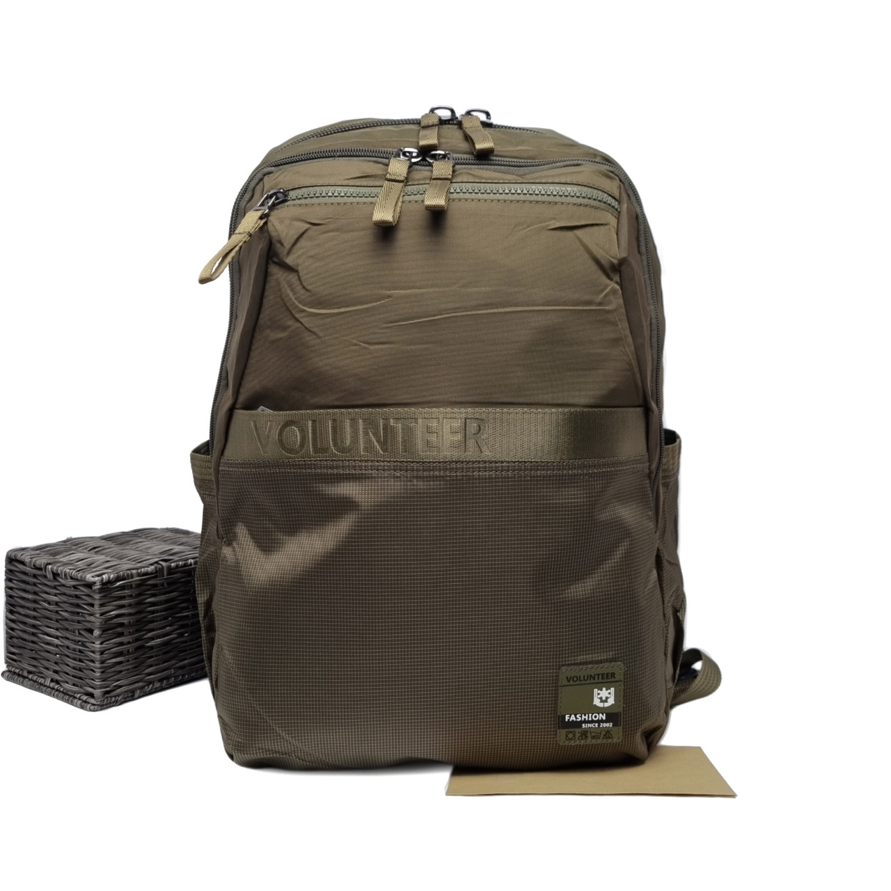 Рюкзак міський чоловічий поліестер хакі Арт.1807-01 green Volunteer (54), фото 1