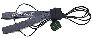 Гумова петля-еспандер лижника, боксера, плавця EasyFit d-4 мм l-3м, сірий