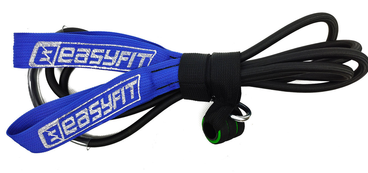 Гумова петля-еспандер лижника, боксера, плавця EasyFit d-10 мм l-3м, синій