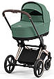 Cybex Priam 4.0 коляска 3 в 1 Leaf Green шасі Rosegold автокрісло Cloud T i-Size, фото 2