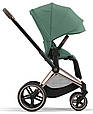 Cybex Priam 4.0 коляска 3 в 1 Leaf Green шасі Rosegold автокрісло Cloud T i-Size, фото 5