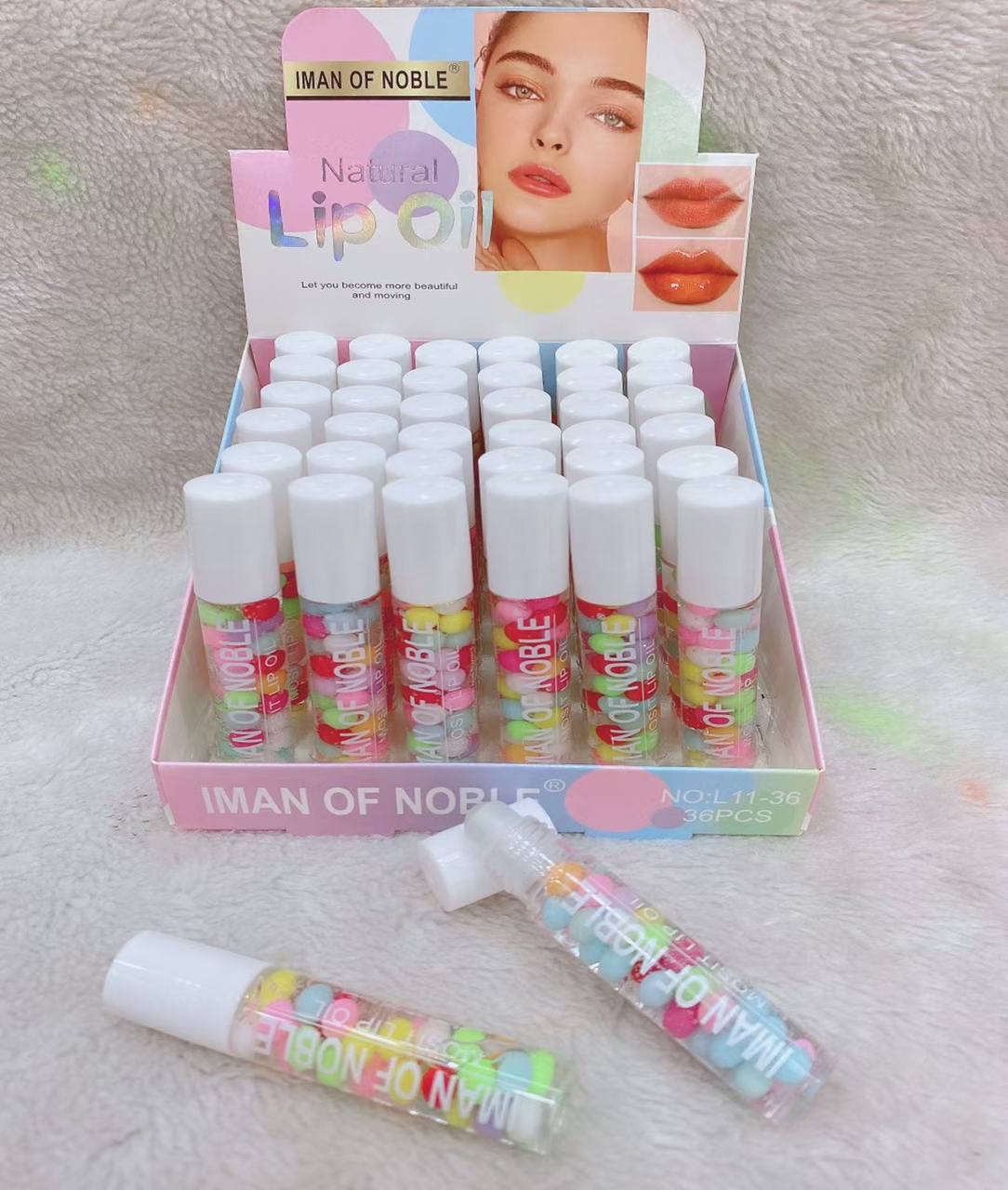 Блиск для губ кульковий фруктовий Iman of Noble Lip Gloss
