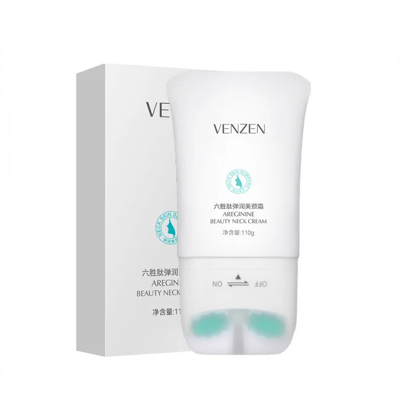 Крем для шиї з масажними роликами Venzen (Veze) Areginine Beauty Neck Cream