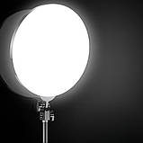 Світлодіодна кругла лампа 32см з пультом та штативом 2м Fill LightCircularM666 відеосвітло для блогера візажиста, фото 9