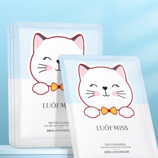 Маска-шкарпетки для ніг Luofmiss niacinamide goat milk foot mask 35 г
