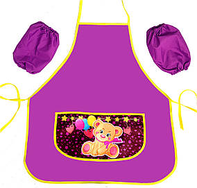 Фартушок шкільний для дівчаток "Ведмедик" 77914-3