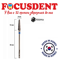 Твердосплавная фреза H706mK Nisima, Конус с ровными сторонами синий абразив (фреза для маникюра)