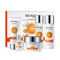 Подарунковий набір для обличчя, зволожуючий, Bioaqua Vitamin C Set, з вітаміном С, 6 засобів