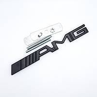 Эмблема AMG на решётку Mercedes Benz (металл, чёрный, матовый)
