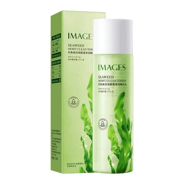 Зволожуюча есенція для обличчя Images Seaweed Moist Clean Toner, тонік для шкіри, лосьйон з екстрактом водоростей, 120 мл