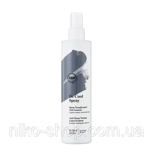 Kaaral 360 Be Cool Спрей для тонування та розплутування темного, освітленого або сивого волосся 250 мл 0160, фото 1