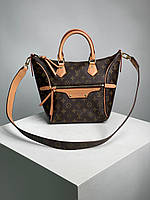 Женская стильная сумка Луи Виттон коричневая Louis Vuitton Tournelle PM Brown Canvas