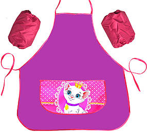 Фартушок шкільний для дівчаток Кішечка 78334-4