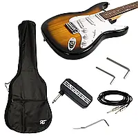 Набір електрогітара J8 ST HMG 101 (Brown) + Міні-підсилювач для гри в навушниках Joyo JA-03 Lead + Чохол HA-EG41A