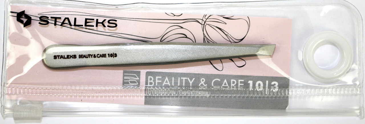 Пінцет "Beauty & Care" широкі скошені кромки №TBC-10/3, фото 1