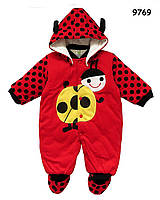 Демісезонний комбінезон "Божа корівка" для дівчинки. 3 міс