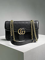 Женская стильная сумка Гуччи черная Gucci GG Large Marmont Total Black