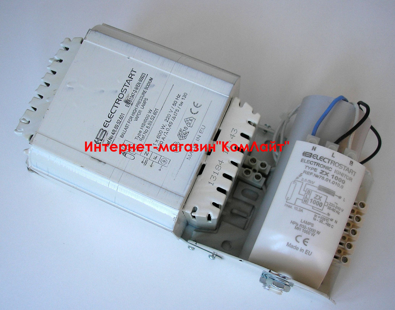 Моноблок ELECTROSTART для ламп ДНаТ и МГЛ MHI/HSI 600Вт 220В(Болгария) - фото 2 - id-p195267482