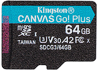 Карта пам'ятi Kingston microSDXC 64Gb Canvas Go Plus 64Gb class 10 A2 V30 (R170MB/s, W70MB/s)