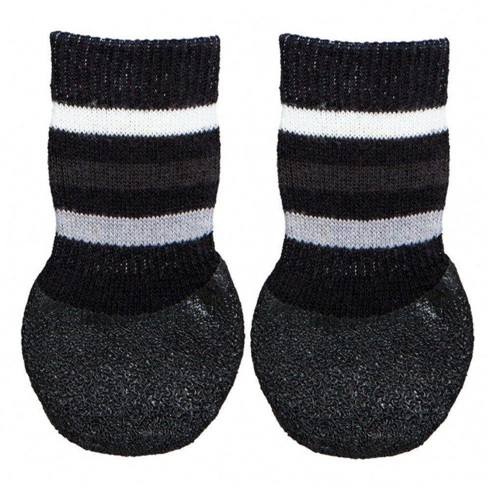 Шкарпетки Trixie для собак, з антиковзанням, котонн і гума, розмір L, чорний