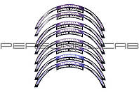 Наклейка на колесо 17 Honda (фиолетовая, светоотражающая)
