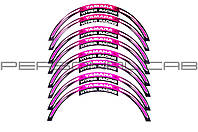 Наклейка на колесо 17 YAMAHA (бордовая, светоотражающая)