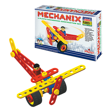 Конструктор поліпропіленовий, розвиваючий "MECHANIX" Літак №1 (57 елм./4 моделей)