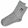 Шкарпетки теплі вовняні високі без резинки сірі Корона, фото 2