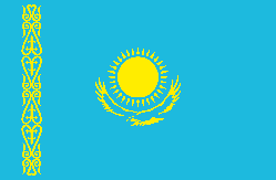 Односторонний флаг Казахстана 135 см × 90 см, нейлоновая ткань
