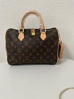 Женская стильная сумка дорожная Луи Виттон коричневая Louis Vuitton Brown Speedy монограмм