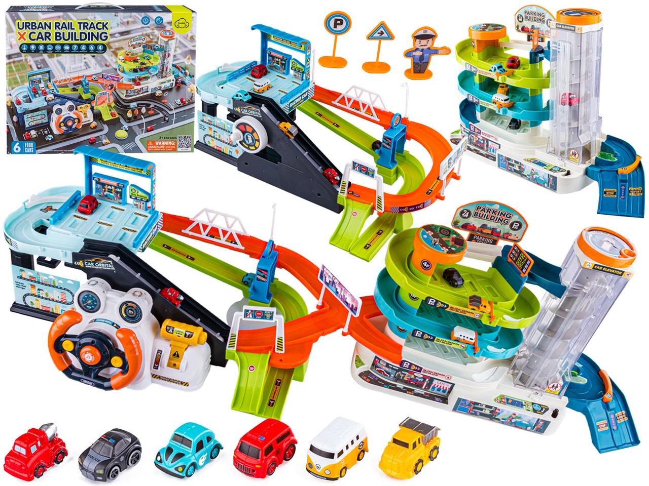 Дитячий автотрек паркування автотренажер T 103-55 Y пісні звукові ефекти автоматичний ліфт, фото 1