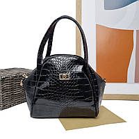 Женская сумочка с ручками искусственная кожа черный Арт.8183 black Mimoza Туреччина