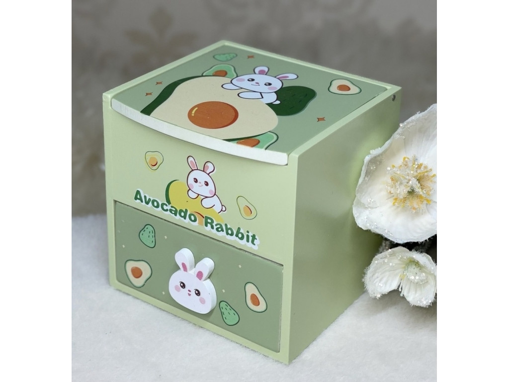 💛Дитяча скринька дерев'яна Фруктовий Кролик з дзеркалом, різні види, фото 1