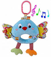 Плюшева музична іграшка підвіска на візок пташка