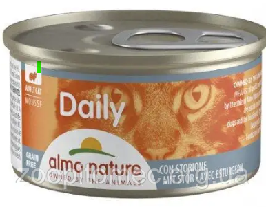 Вологий корм для кішок Almo Nature (Альмо Натюр) Daily мус (осетр), 85 г