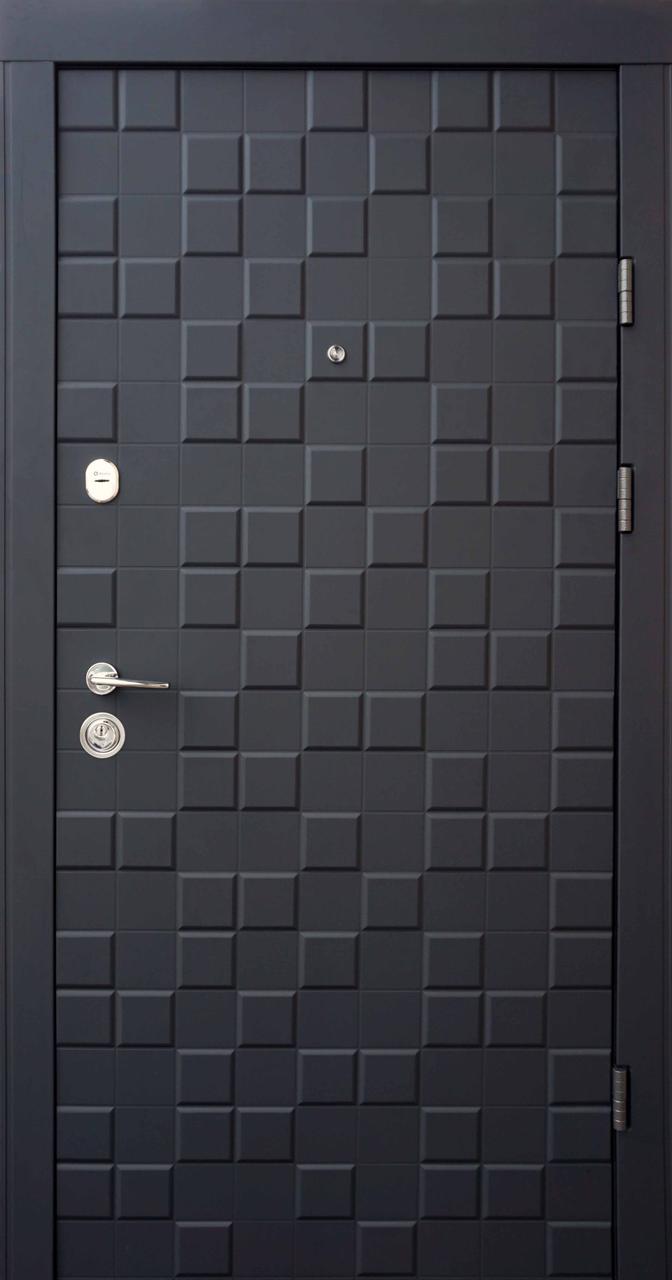 Вхідні двері Qdoors Ультра Онтаріо софт чорний/білий супермат