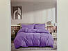 Постільна білизна полісатин однотонна євро ELWAY EW292 Фіолетовий, фото 2