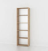 Книжкова полиця підлогова висока, Етажерка для книжок і декору на п'ять комірок, стелаж з полицями