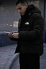 Чоловіча зимова куртка The North Face чорна коротка до -25*С Пуховик Зе Норд Фейс, фото 7