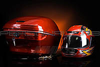 Кофр пластмассовый (красный, +шлем) EVO-2
