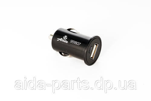 Автомобільний зарядний пристрій 1 USB (12 V — 5 V 1 A) чорний МІНІ 12 Atelie