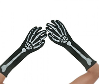 Перчатки Скелета длинные ABC Хэллоуин
