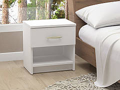 Маленька приліжкова тумбочка з шухлядою для спальні стильна