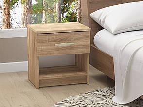 Маленька приліжкова тумбочка з шухлядою для спальні стильна, фото 4