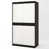 Шафа-купе Еверест Соната 1200 дводверна 120х60х217 венге темний+білий (DTM-2391), фото 2