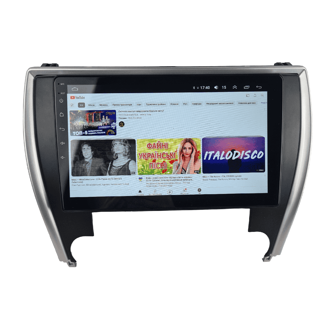 Штатна Магнітола Toyota Camry 55 з США 2014-2017 на Android Модель ТС10-8octaTop-4G-DSP-CarPlay