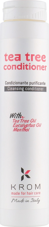 Кондиціонер очищающий для жирного волосся з ментолом KROM TEA TREE 250мл (Оригінал)
