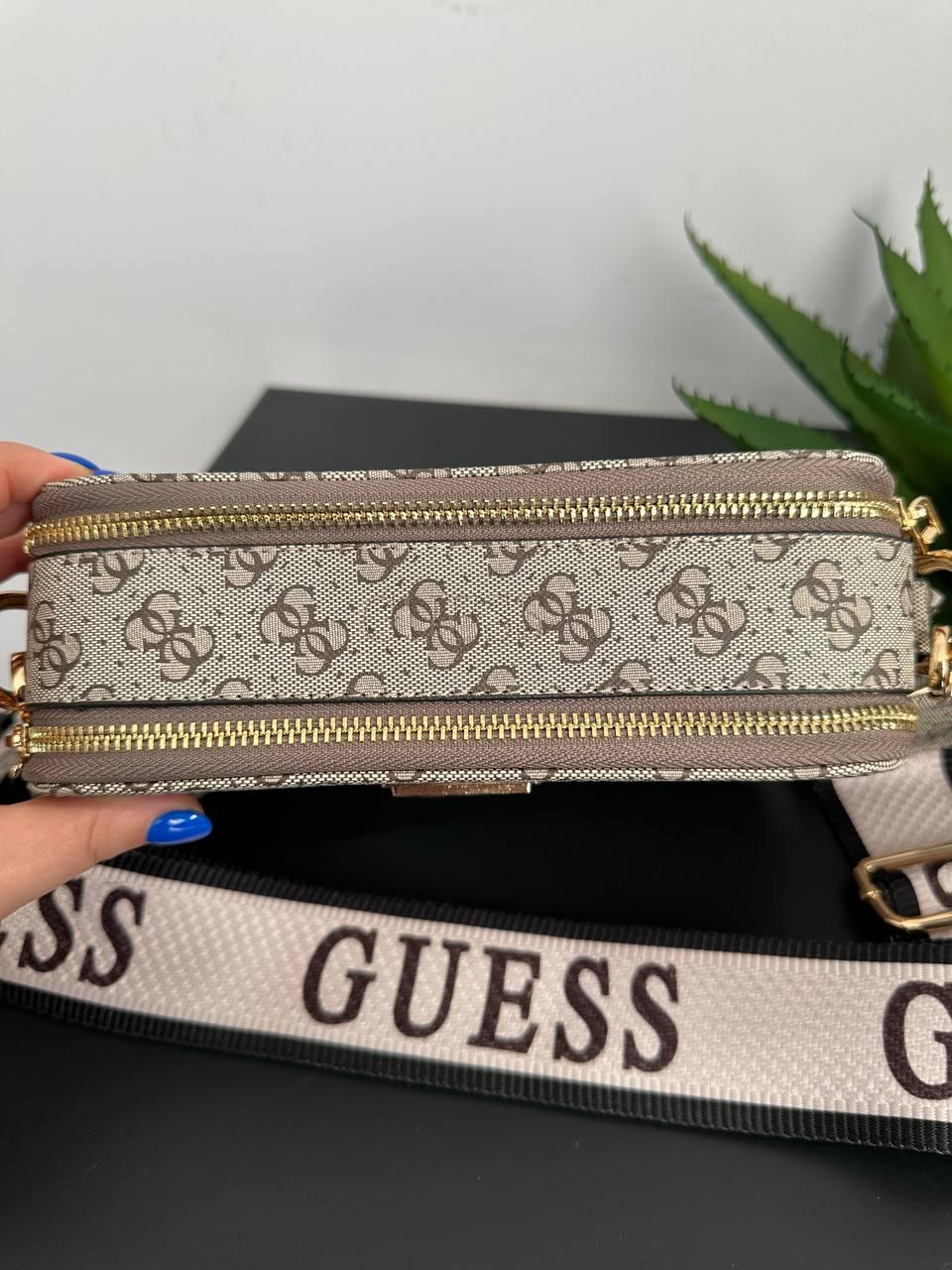 Женская стильная сумка Гесс бежевая Guess Beige - фото 5 - id-p2014186304