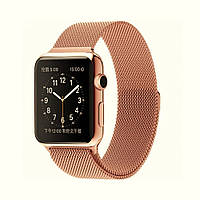 Ремешок для часов Milanese loop steel bracelet Apple watch, 38-40 мм. Rose gold