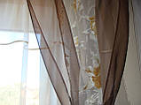 Комплект гардин Прованс Троянди коричневий, фото 2